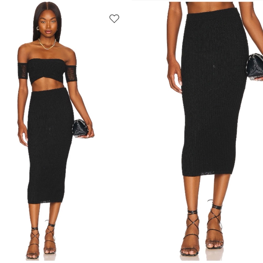 Revolve Midi Knit Skirt - Size S